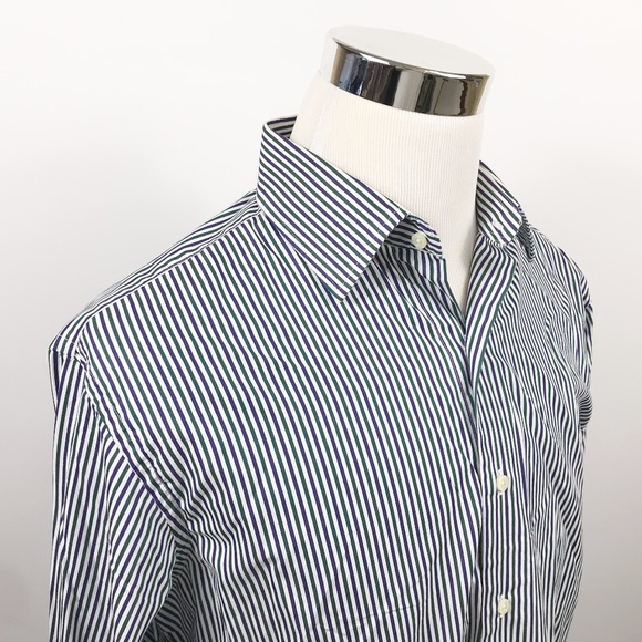 Brooks Brothers Other - Brooks Brothers Mens 16.5 35 Slim Fit Purple Green